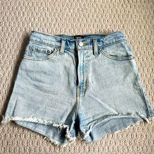 BDG light wash short denim shorts
